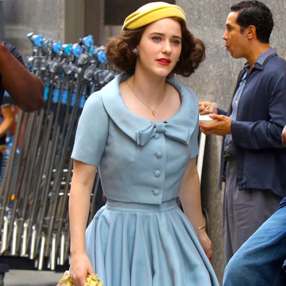 Marvelous Mrs. Maisel Baby Blue 1950s Replica Dress and Matching Jacket
